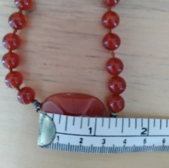 Genuine Carnelian Necklace - One of a kind - Picture 6 of 7